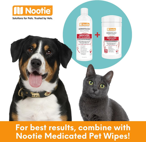 5,000 16oz Nootie Medicated Pet Shampoo, Chlorhexidine Dog Shampoo for Itch Relief, Sold in over Vet Clinics & Pet