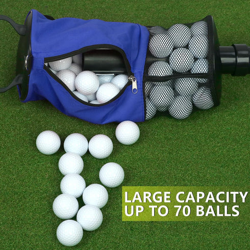 HOW TRUE Golf Ball Retriever, Portable Shag Bag with Removable Tube for Golf Ball Pick Up