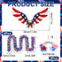 Daifunli 4th 250th of July Patriotic Golf Cart Decorations Kit Anniversary Star String Lights Battery Operated American