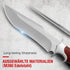 Omesio Fixed Blade Knife with Sheath, M390 Steel Survival Knife, Fulltang 60±1 HRC EDC Hunting Knives, Wood Handle