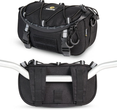 Multifunctional Motorcycle Handlebar Bag - Water Resistant Tool Bag for Motorbike, Dirt Bike, Bicycle, ATV