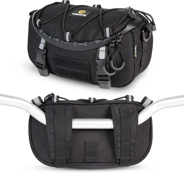 Multifunctional Motorcycle Handlebar Bag - Water Resistant Tool Bag for Motorbike, Dirt Bike, Bicycle, ATV