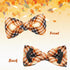 Lionheart Glory Dog Collar, Fall Bow Plaid Design for Female & Male Dogs, Adjustable Bow Collars for Small Dogs