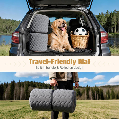 55.1 26.8 inch- Lekereise Soft Dog Car Mat for Hard Bottom Seat Extender x Waterproof Washable Dog Car Mat, Orthopedic