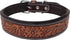 Leather Dog Collar, Western Style, Heavy Duty, Hand Tooled Floral, for Puppies and Big Dogs