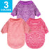 3 Pack Dog Sweater for Small Dogs, Warm Soft Pet Clothes for Winter Christmas (Pink+Purple+HotPink, X-Small)