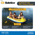 3 8 SOLSTICE Inflatable Boat Rafts Person for Adults & Kids Comes W/ Pole Oar Holders Cushioned Comfortable Base Grab