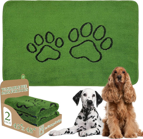 Homimp Washable Pee Pads for Dogs, 2 Pack Super Absorbent Reusable Puppy