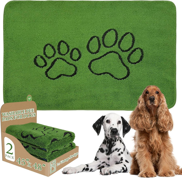 Homimp Washable Pee Pads for Dogs, 2 Pack Super Absorbent Reusable Puppy