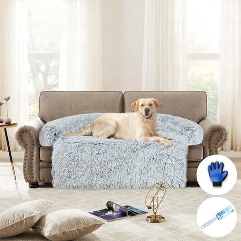 Dog Couch Bed Protector, Memory Foam Removable Plush Cover, Washable, Waterproof Dog Bed for Couch, XL