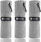 Handy Picks Microfiber Golf Towel (16" X 16") Grey with Carabiner Clip, Waffle Pattern Hook and Loop Fastener