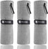 Handy Picks Microfiber Golf Towel (16" X 16") Grey with Carabiner Clip, Waffle Pattern Hook and Loop Fastener