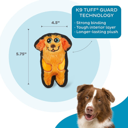 Outward Hound Durablez Minis Stuffing-Free Squeaky Plush Dog Toy for Puppies & Small Dogs - Interactive, Soft Yet