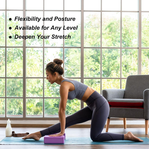 uxcell Yoga Block – Light Weight High-Density EVA Foam Brick for Beginners, Yogis, Pilates, Meditation