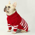 Fitwarm Dog Striped Knitted Sweater, Thermal Turtleneck Pet Coat for Small Dogs, Red, Boy Girl Apparel