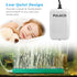 PULACO Ultra Quiet Mini Aquarium Air Pump for 1-20 Gallon Fish Tank with Air Tube, Bubbler Stone & Check Valve