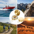 KFHENSOMR Brass Compass for Hiking Large Dial Pocket Compass with Keychain Loop Camping Survival Navigation Tool Ideal