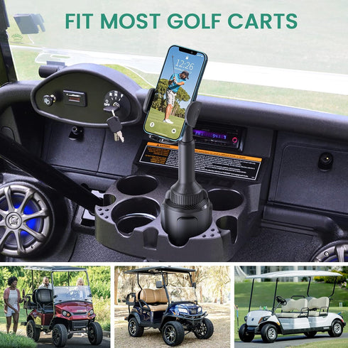Golf Cart Accessories Universal Phone Holder Mount for 4.7-6.8" Cell Phones, Fit EZGO Club Car Yamaha, Gifts for Men,
