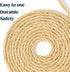 Pelzin Cat Natural Sisal Rope for Scratching Post Tree Replacement, 100ft, 1/4in, Natural