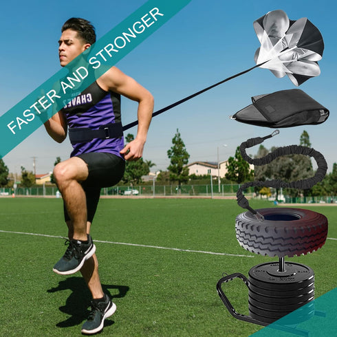 Weighted Training Waist Belt for Pulling Sled and Tires, Sled Trainer Pull Leash for Strength Speed Agility Training