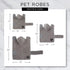 Bone Dry Pet Robe Collection - Embroidered Microfiber Bath Robe for Dogs & Cats, Medium, Gray