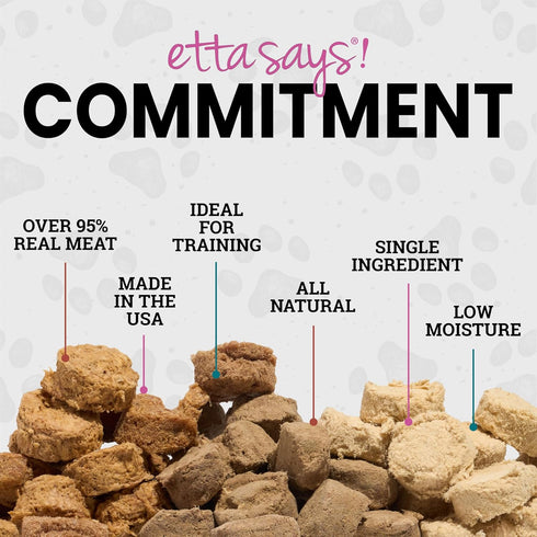 etta says! Eat Simple Freeze Dried Treats for Dogs Variety – Duck, Turkey, Lamb - 100% Real Meat, Pack of 3