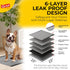 6-Layer 23 23 100 Count Glad for Pets Black Charcoal Puppy Pads - Leak-Proof Construction, Activated Carbon Odor