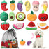 Tasdurian 15 Pack Squeaky Dog Toys with a Carrying Bag Plush Small Dogs