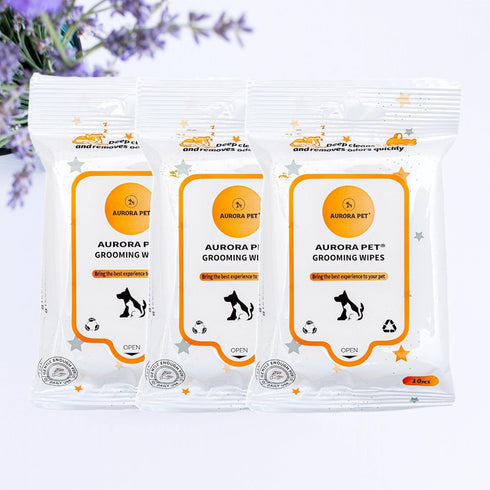 Wipes, 100% Natural Plant-Based Hypoallergenic Pet Grooming Wipes
