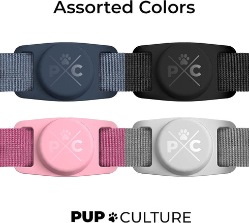 Pup Culture AirTag Dog Collar Holder, Durable and Protective Case for Dog Collar, Track Your Pet