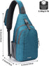 G4Free Sling Bag RFID Blocking Sling Backpack Crossbody Chest Bag for Hiking Travel (Teal Blue)