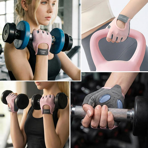 Mawjom Breathable Workout Gloves for Women Men Full Palm Protection Grip for Gym Training Fitness Weightlifting