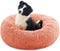 Cozy Soft Pink Calming Dog Bed 20x20inch for Small Dogs & Large Cats, Anti Anxiety Donut Cat Bed, Machine Washable