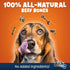 8-10 (16 Pack) Single Ingredient Dog Bones - Made in USA Beef Rib Bones - Natural Dog Bones for Aggressive Chewers