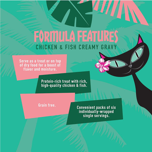 Tiki Cat Stix Wet Treats - Grain Free Lickable Mousse with Chicken & Shrimp in Creamy Gravy, 6 Count (Pack of 1)