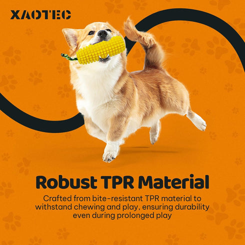 Indestructible Dog Chew Toys, Squeak & Non-Squeak, Interactive Teeth Cleaning Toys for Aggressive Chewers