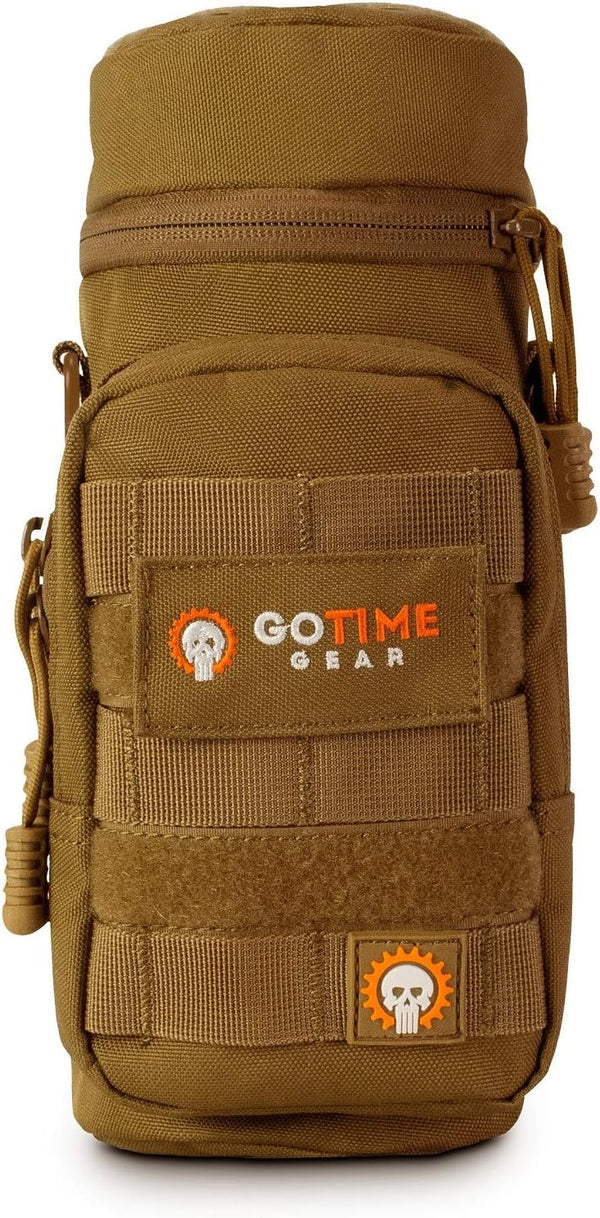 Go Time Gear Molle Water Bottle Holder, Tactical Canteen Pouch for Backpacks, Fits Up to 40 oz.