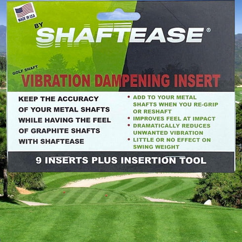 Golf Shaft Vibration Dampening Inserts - Metal Golf Shafts, Stops Unwanted Vibration, Includes 9 Inserts & Tool