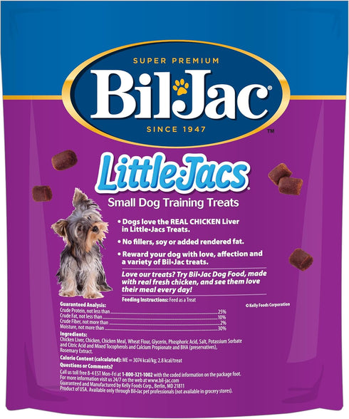 16oz (2-Pack) Bil-Jac Little Jacs Small Dog Training Treats, Chicken Flavor, Made with Chicken Liver