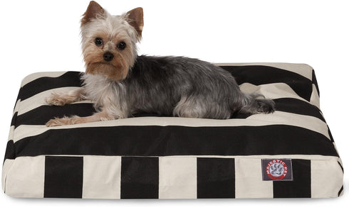 Majestic Pet Rectangle Small Dog Bed - Washable - Non-Slip Comfy Pet Bed - 27x20x4 Inch - Black