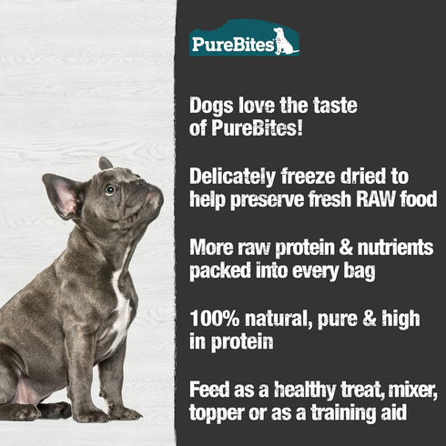 PureBites Beef & Cheese Freeze Dried Dog Treats, 4.2oz, 2 Ingredients, Made in USA