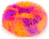 goDog Furballz Ring Squeaky Plush Dog Toy, Large, with Chew Guard Technology in Warm Rainbow