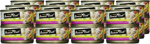 Fussie Cat Grain Free Tuna & Chicken, 2.8 oz Can, Case of 24