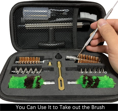 Shotgun Cleaning Kit 12 Gauge, 30 Inch Stainless Steel Cleaning Rod with Adaptor, Double the Consumables