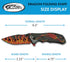 SZCO Supplies 8” Red Dragon Decaled Liner Lock Folding Knife with Pocket Clip