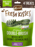 Merrick Fresh Kisses Natural Dental Chews - Infused with Coconut and Botanical Oils for Large Dogs (4 ct. Bag)