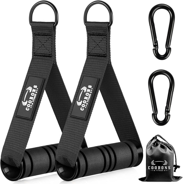 Heavy Duty Exercise Handles for Cable Machine Attachment, Grip Gym Equipment (Set of 2)