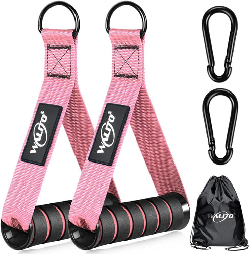 WALITO Exercise Handles, Replacement Cable Machine Attachments for Home Gym Equipment, Pulley System, Pilates,