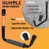 HUHOLE Heavy Duty Garage Ladder Hooks, 4PC Black Wall Mount Ladder Hangers with Jumbo Arm