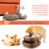 Magic Organ Cat Scratching Board with a Toy Bell Ball, Foldable Cat Claw Grinding Board and Recyclable Round Cardboard Cat Scratcher Pad Toy for Kitty(Black)